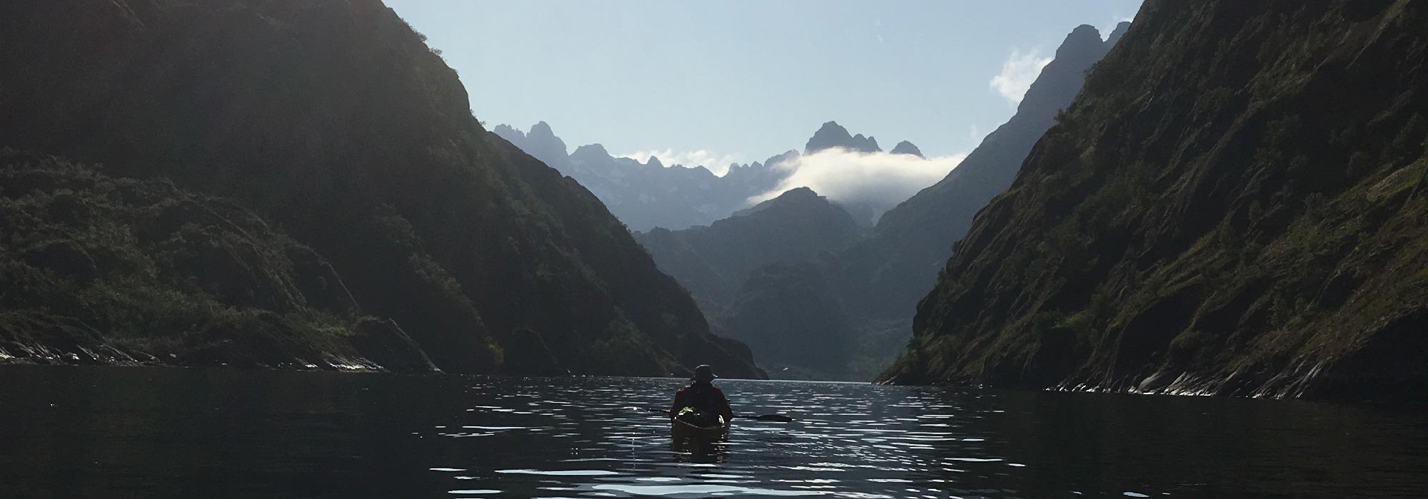 Helgetur med kajakk til Trollfjorden og Trollfjordhytta