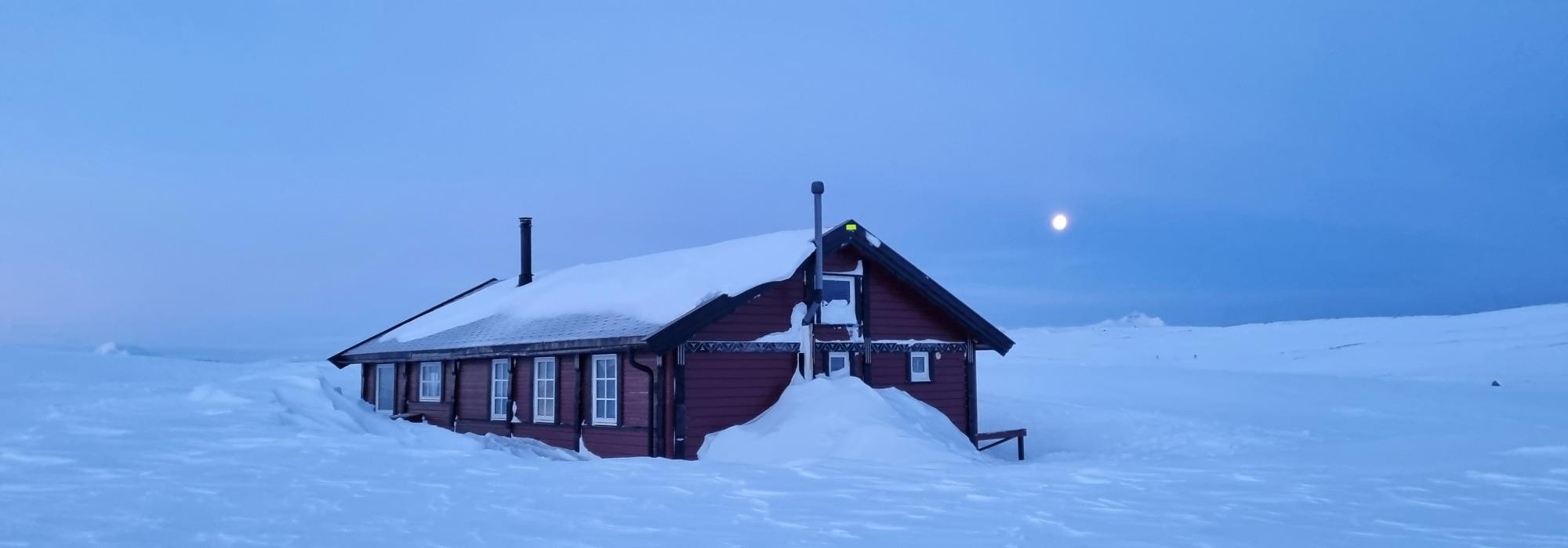 Fellestur med pulk Tverrbrennstua - Bjellåvasstua tur/retur