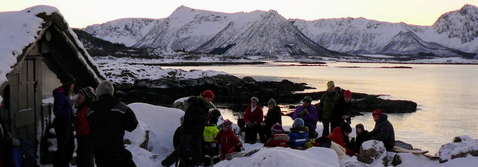 Julebord i friluft på Børøya