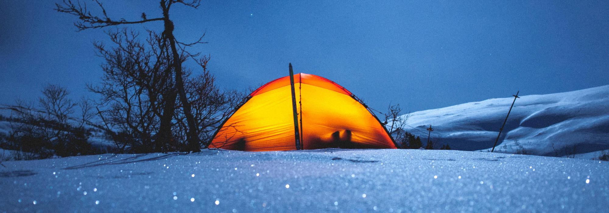 Skitur i stjernenatten med vintertelting og overnatting på Grindaflethytta
