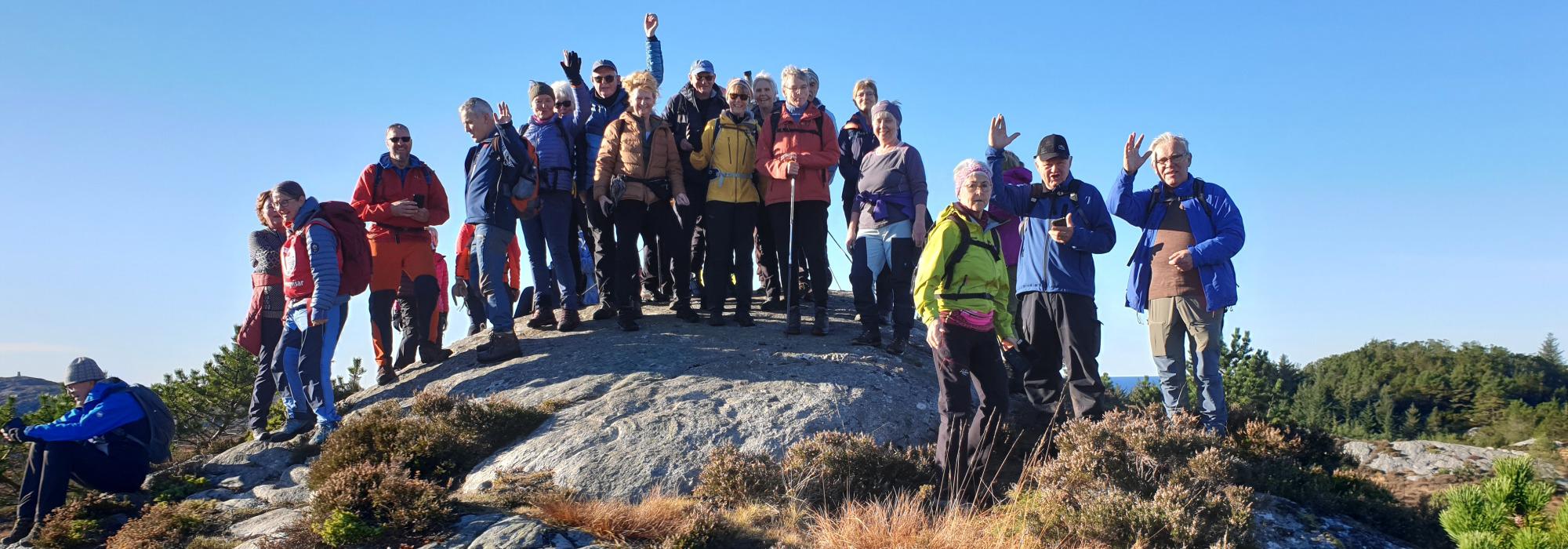 Onsdagsgruppa på rundtur Sotra Arena-Snekkevik-Gavlen-Sotra Arena.