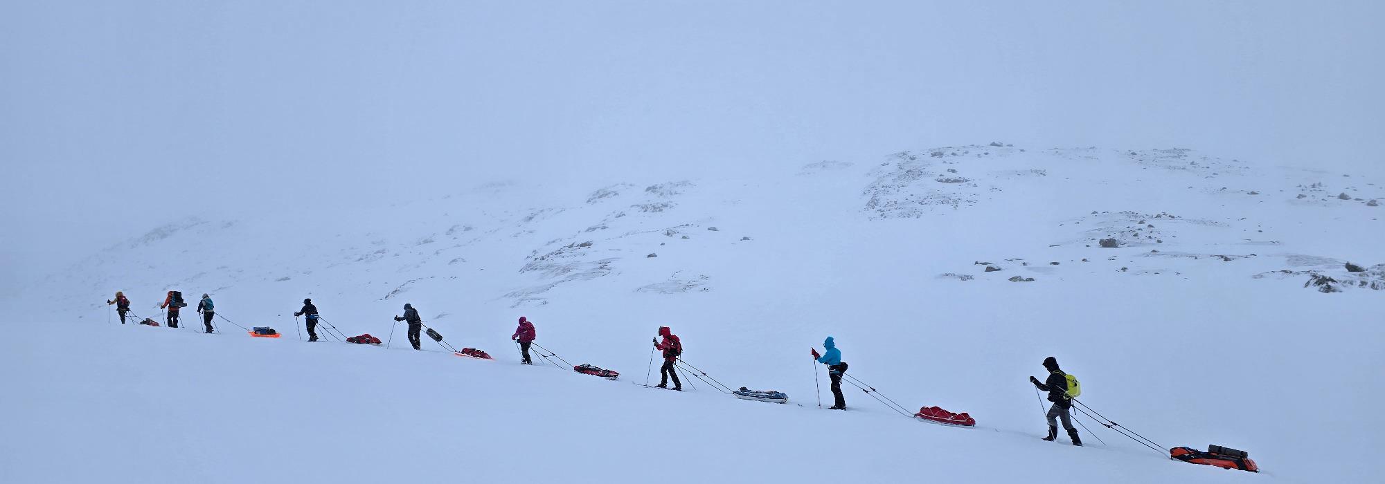 Overnattingstur: Tur med pulk Tverrbrennstua til Bjellåvasstua tur/retur
