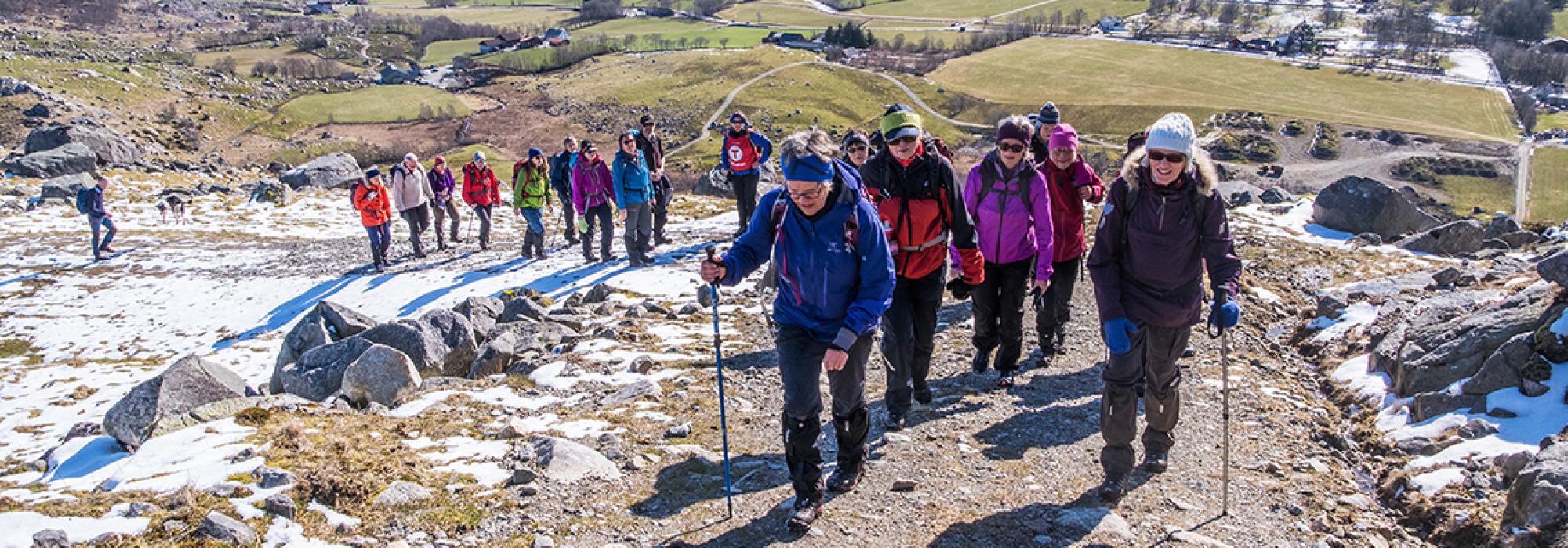 På tur i populært turområde