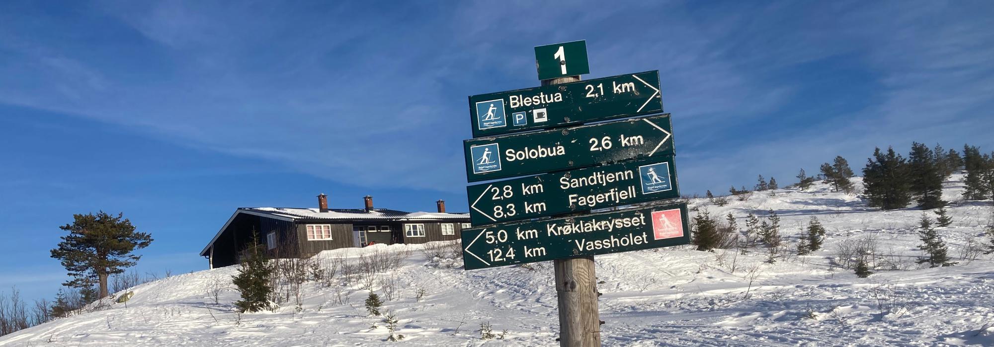 Skitur i skispor på Blefjell- dagtid
