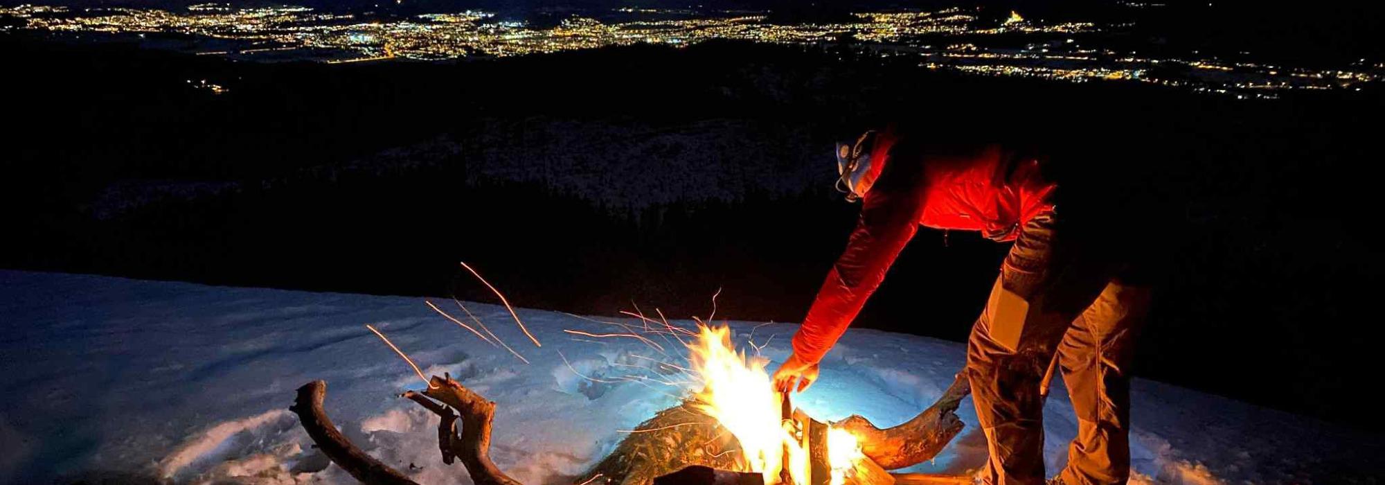 Måneskinn og bål i skjønn forening på Blåfjell