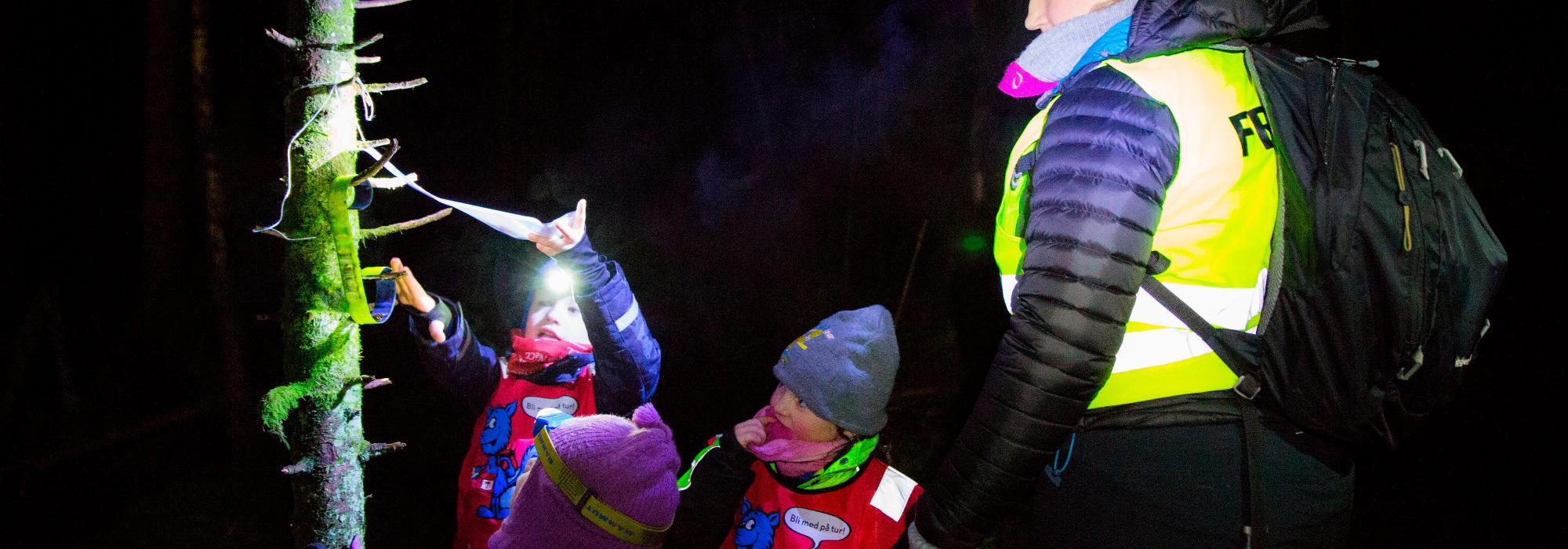 Barnas Turlag Drammen - Refleksjakt med hodelykter