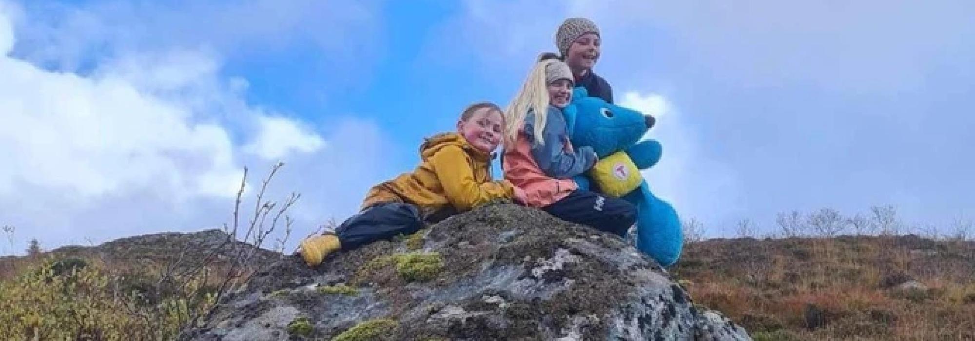 Tiårsjubileum med Barnas turlag for Norsk Tindesenter på Grinbygget på Nebba