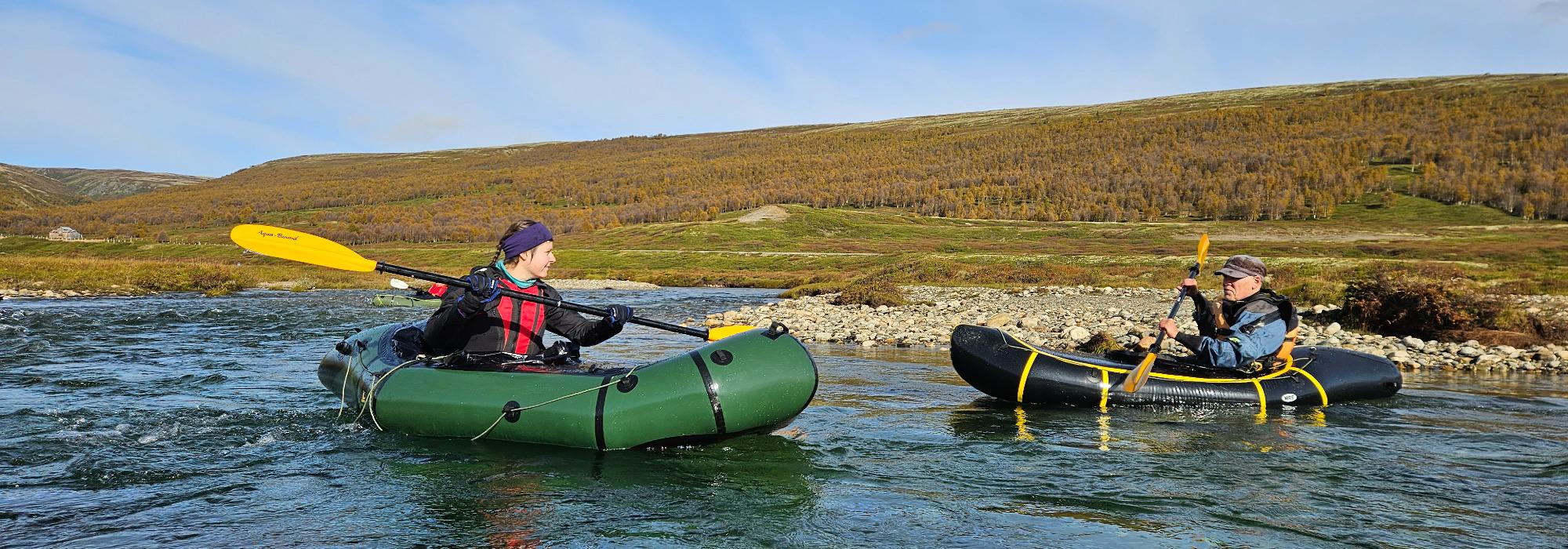 Med packraft og fjellsko fra Femund til Elgpiggen