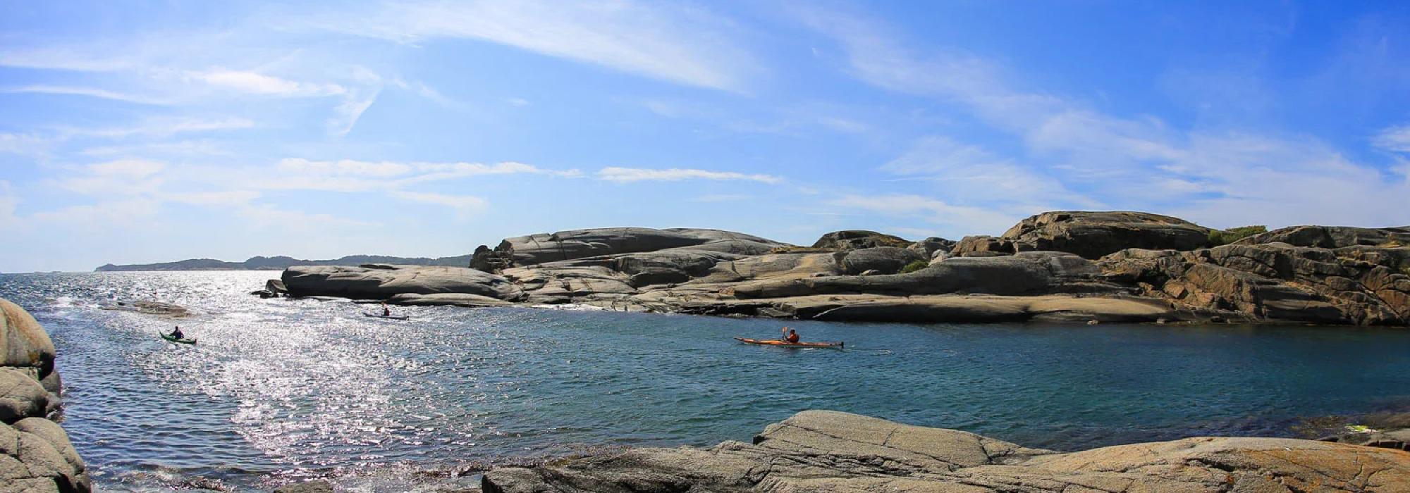 Padling og buldring på Stauper i Tønsbergfjorden