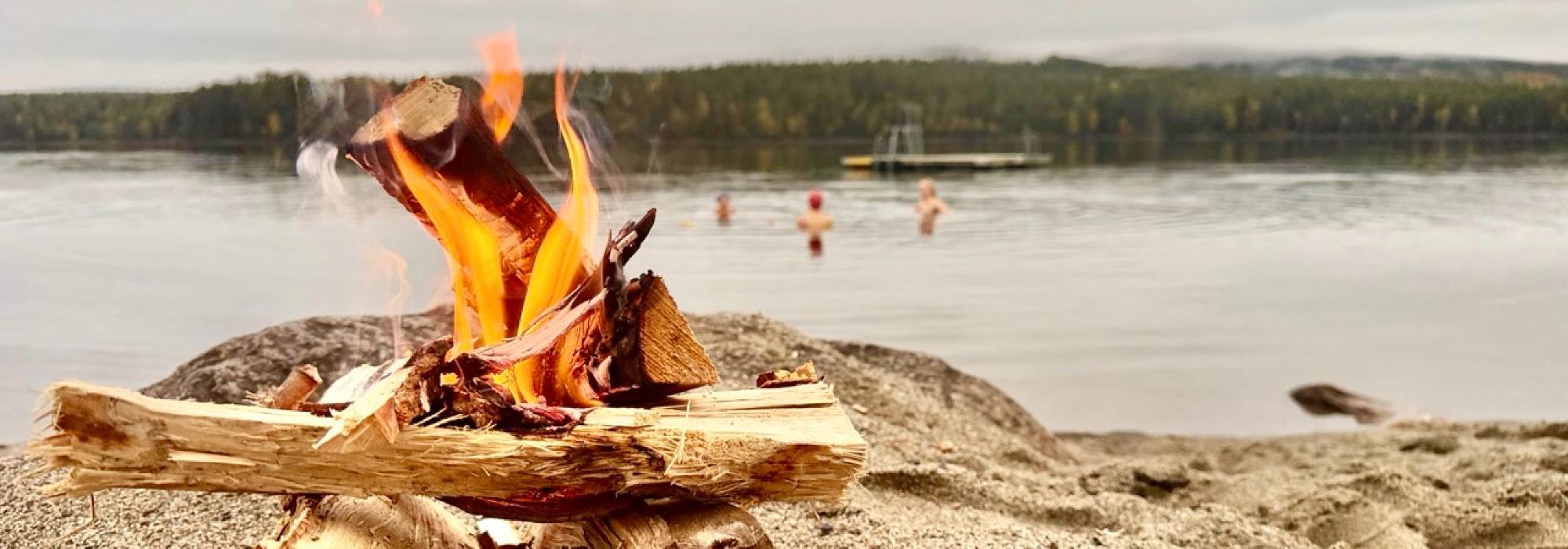 Bål og bad på Bøhrentangen 