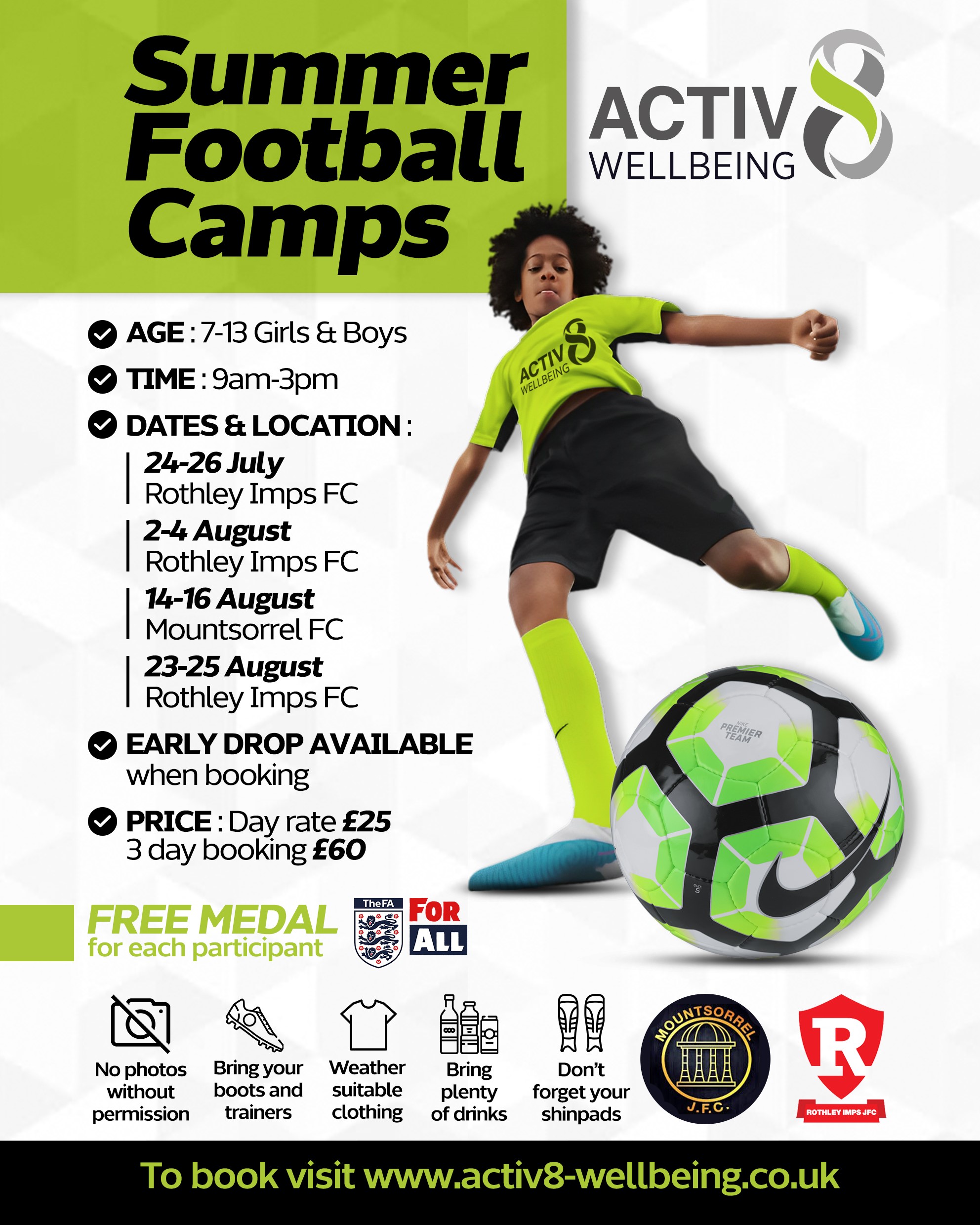 Summer Football Camps Activ8 Wellbeing